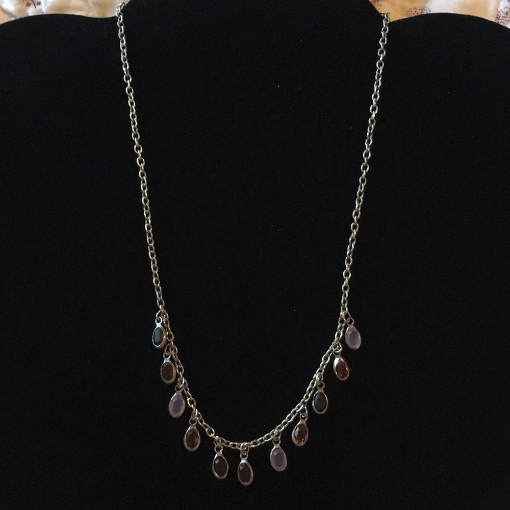 Estate 16” vintage solid Sterling silver necklace with matching earrings…